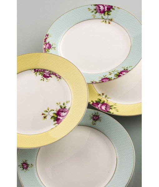 Archive Rose Plates  Set of 4