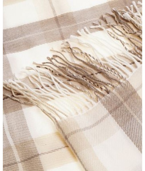 Yarn-Dyed Woven Plaid Throw with Fringe  60