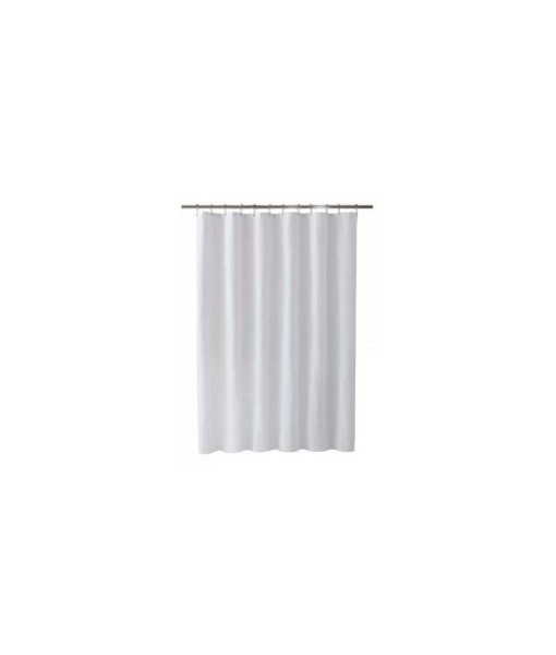 Basics Splash Guard Waterproof White Fabric Shower Curtain Liner With Rust Proof Metal Grommets - Standard Size