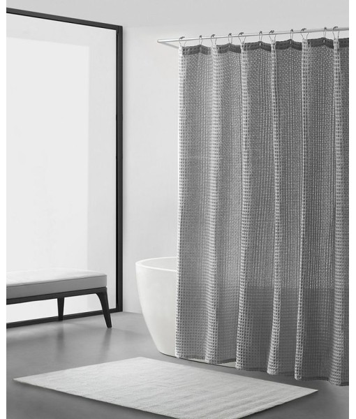 Marled Waffle Yarn Dyed Shower Curtain  72